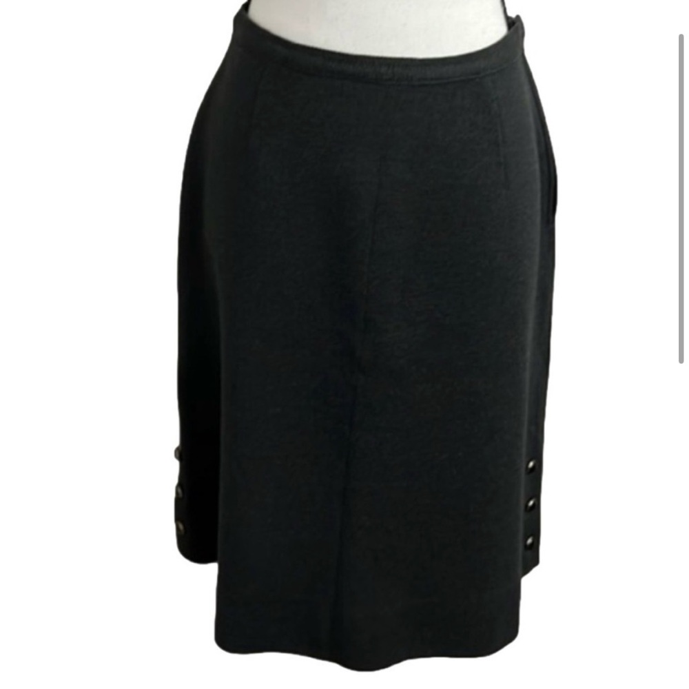 𝅺euc, Gray, A-Line, Sweater Stretch Skirt, Size 12, Side Zipper